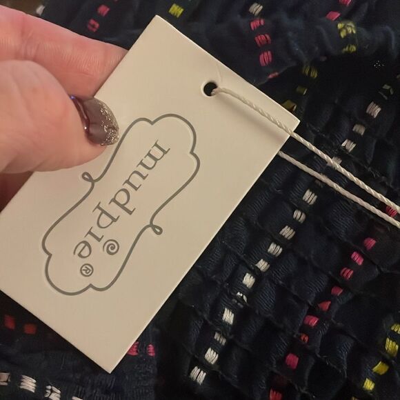 Mudpie Navy Desi Off The Shoulder Dress - Picture 4 of 6